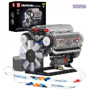 [10088] Klocki 535 el. Technic V8 ośmiocylindrowy silnik benzynowy Mould King [S]