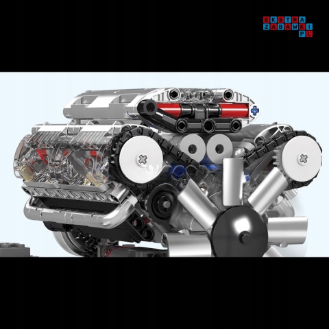 [10088] Klocki 535 el. Technic V8 ośmiocylindrowy silnik benzynowy Mould King