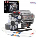 [10088] Klocki 535 el. Technic V8 ośmiocylindrowy silnik benzynowy Mould King