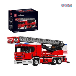 [17022] Klocki 4886 el. Technic wóz strażacki Scania drabina teleskopowa konstrukcyjne Mould King [S]