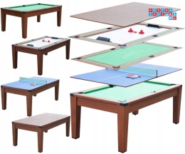 [M8401] Stół do gier 6 FT 5w1 BILARD PING PONG CYMBERGAJ
