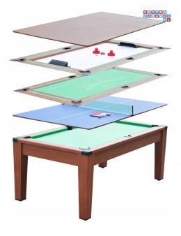 [M8401] Stół do gier 6 FT 5w1 BILARD PING PONG CYMBERGAJ