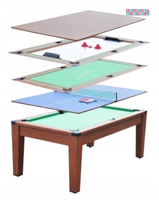 [M8401] Stół do gier 6 FT 5w1 BILARD PING PONG CYMBERGAJ [S]