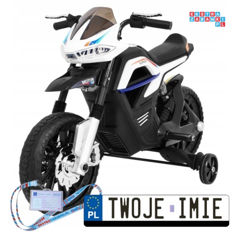 Night Rider Motor na akumulator z Kółkami pomocniczymi dla dzieci MP3 USB + Gaz w manetce