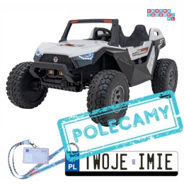 [SX1929] Buggy Clash STRONG 4x4 (2x300W + 2x35W) 24V/14Ah 16km/h EVA pilot ekoskóra - biały