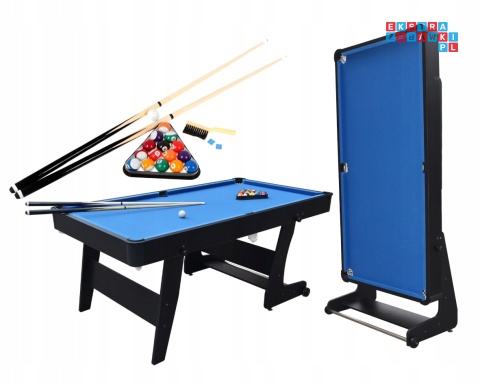 [T56026(6).BLUE] Stół do bilarda 6FT - zestaw bilardowy z akcesoriami