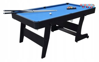 [T56026(6).BLUE] Stół do bilarda 6FT - zestaw bilardowy z akcesoriami [S]