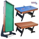 [T56026(6).PLUS] Stół do gier 3w1 BILARD PING PONG 184x97,5CM solidny składany + akcesoria