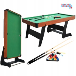 [T56026(6).GREEN] Stół do bilarda zestaw bilardowy z akcesoriami 6FT