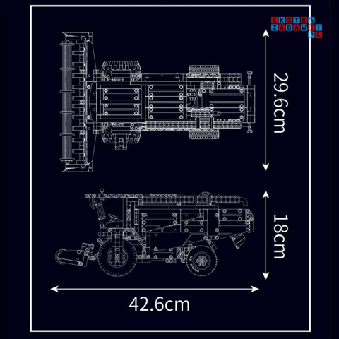 [17014S] Klocki 1347 el. Technic kombajn sprzęt rolniczy zdalnie sterowany RC Mould King
