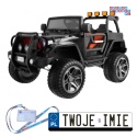 [WXE1688] Autko Monster Jeep na akumulator 24V/10Ah 4x120W pilot regulacja siedzenia LED EVA - czarny [S]