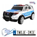 Auto SUV Policja na akumulator dla dzieci + Syreny + Światła + Megafon + Pilot + Wolny Start + EVA + Naklejki