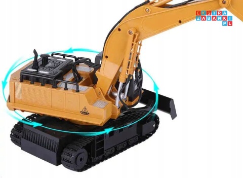 [ZRC.1510] Duża koparka gąsienicowa zdalnie sterowana RC spychacz 1:16 pilot obrót 680*