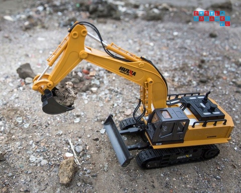 [ZRC.1510] Duża koparka gąsienicowa zdalnie sterowana RC spychacz 1:16 pilot obrót 680*