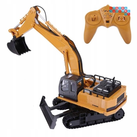 [ZRC.1510] Duża koparka gąsienicowa zdalnie sterowana RC spychacz 1:16 pilot obrót 680*