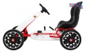 [PB9388A] Gokart ABARTH na pedały dla dzieci Koła EVA Hamulec ręczny - biały