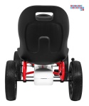 [PB9388A] Gokart ABARTH na pedały dla dzieci Koła EVA Hamulec ręczny - biały