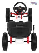 [PB9388A] Gokart ABARTH na pedały dla dzieci Koła EVA Hamulec ręczny - biały
