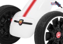 [PB9388A] Gokart ABARTH na pedały dla dzieci Koła EVA Hamulec ręczny - biały