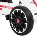[PB9388A] Gokart ABARTH na pedały dla dzieci Koła EVA Hamulec ręczny - biały