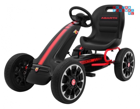 [PB9388A] Gokart ABARTH na pedały dla dzieci Koła EVA Hamulec ręczny - czarny