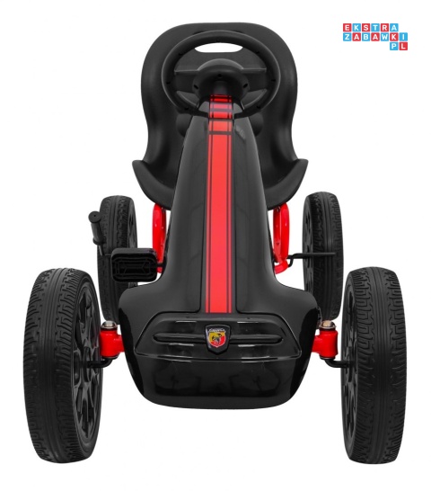 [PB9388A] Gokart ABARTH na pedały dla dzieci Koła EVA Hamulec ręczny - czarny