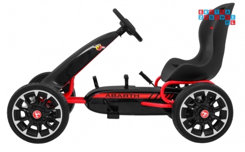 [PB9388A] Gokart ABARTH na pedały dla dzieci Koła EVA Hamulec ręczny - czarny