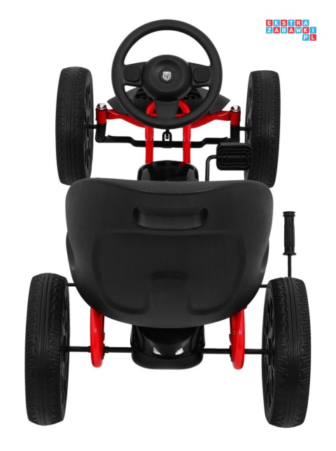 [PB9388A] Gokart ABARTH na pedały dla dzieci Koła EVA Hamulec ręczny - czarny