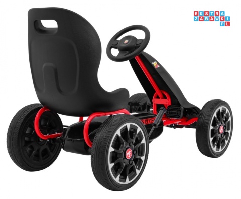 [PB9388A] Gokart ABARTH na pedały dla dzieci Koła EVA Hamulec ręczny - czarny