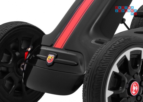 [PB9388A] Gokart ABARTH na pedały dla dzieci Koła EVA Hamulec ręczny - czarny