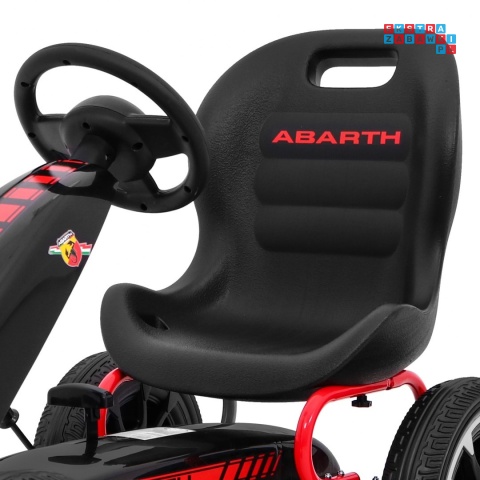 [PB9388A] Gokart ABARTH na pedały dla dzieci Koła EVA Hamulec ręczny - czarny