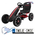 [PB9388A] Gokart ABARTH na pedały dla dzieci Koła EVA Hamulec ręczny - czarny
