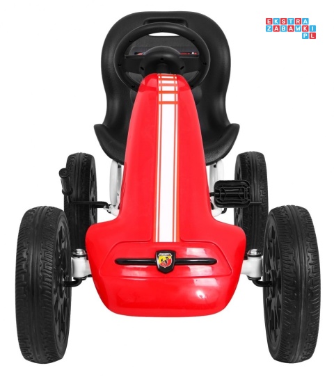 [PB9388A] Gokart ABARTH na pedały dla dzieci Koła EVA Hamulec ręczny - czerwony