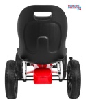 [PB9388A] Gokart ABARTH na pedały dla dzieci Koła EVA Hamulec ręczny - czerwony