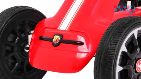 [PB9388A] Gokart ABARTH na pedały dla dzieci Koła EVA Hamulec ręczny - czerwony