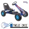 [A15] Gokart na pedały dla dzieci 3+ Pompowane opony Regulowany fotel - niebieski