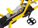 [A18] Gokart Champion na pedały dla dzieci 3+ Pompowane opony Regulowane siedzisko Ręczny hamulec - żółty