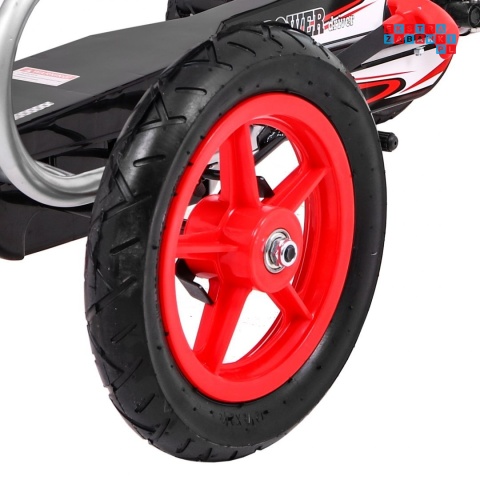 [F8-1] Gokart Full Ahead na pedały dla dzieci 3+ Regulacja siedziska Pompowane koła Hamulec ręczny - czerwony