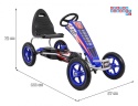[F8-1] Gokart Full Ahead na pedały dla dzieci 3+ Regulacja siedziska Pompowane koła Hamulec ręczny - niebieski