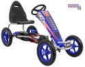 [F8-1] Gokart Full Ahead na pedały dla dzieci 3+ Regulacja siedziska Pompowane koła Hamulec ręczny - niebieski