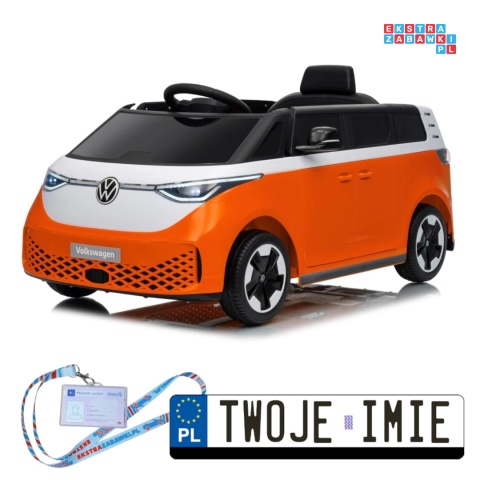 [HL718] Auto bus Volkswagen ID BUZZ na akumulator 2x45W 12V/10Ah - pomarańczowy