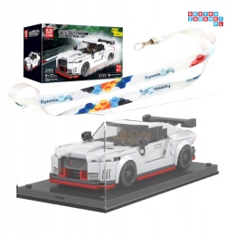 [27031] Klocki 384 el. Auto technic pojazd sportowy GTR w gablocie Mould King