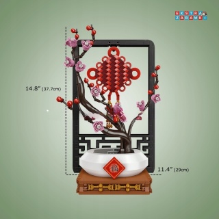 [10014] Klocki 1078 el. Chińska śliwka flower world drzewko Bonsai Mould King [S]