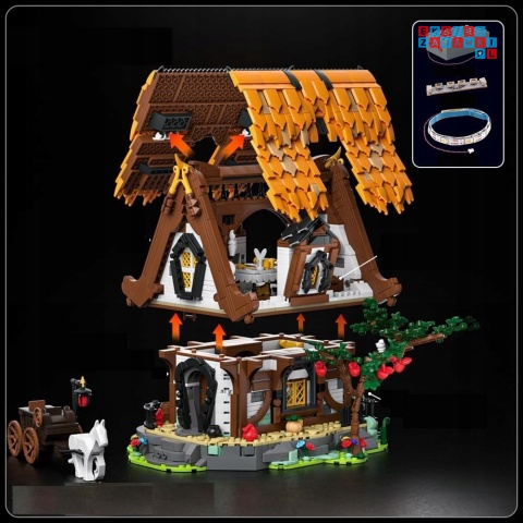 [16054] Klocki 2192 el. Domek średniowieczna chatka makieta Mould King
