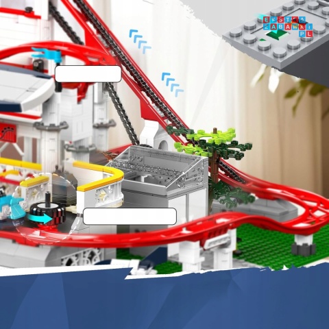 [11014] Klocki 3646 el. Kolejka roller coaster model konstrukcja Mould King
