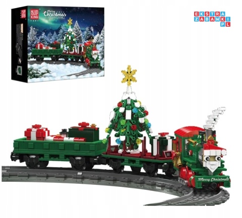 [12039] Klocki 922 el. Kolejka świąteczna pociąg z choinką Mould King