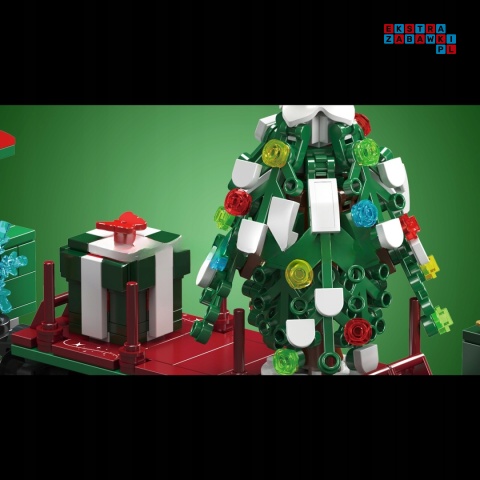 [12039] Klocki 922 el. Kolejka świąteczna pociąg z choinką Mould King