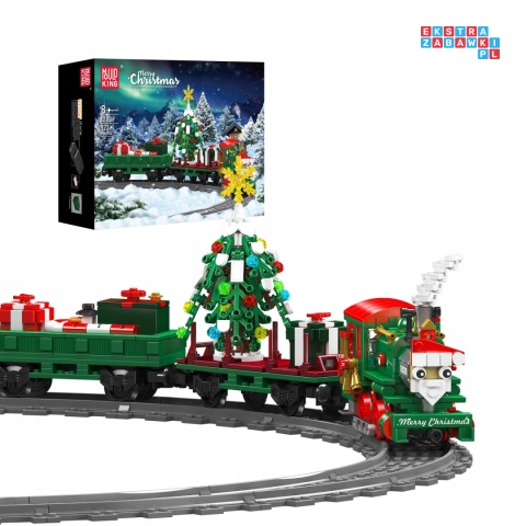 [12039] Klocki 922 el. Kolejka świąteczna pociąg z choinką Mould King