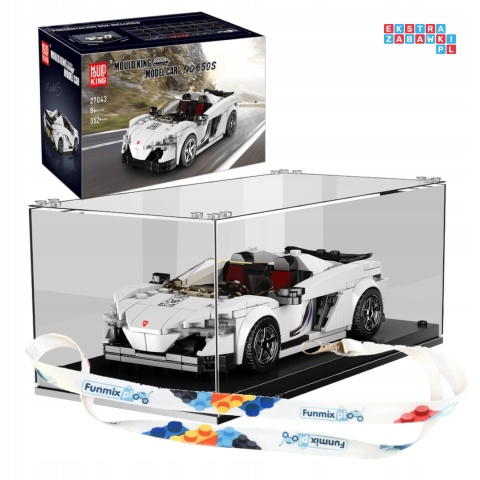 [27043] Klocki 364 el. Konstrukcyjne auto wyścigowe w gablocie Mould King
