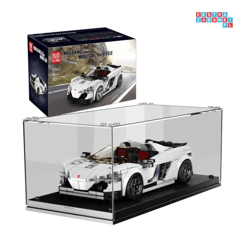 [27043] Klocki 364 el. Konstrukcyjne auto wyścigowe w gablocie Mould King
